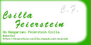 csilla feierstein business card
